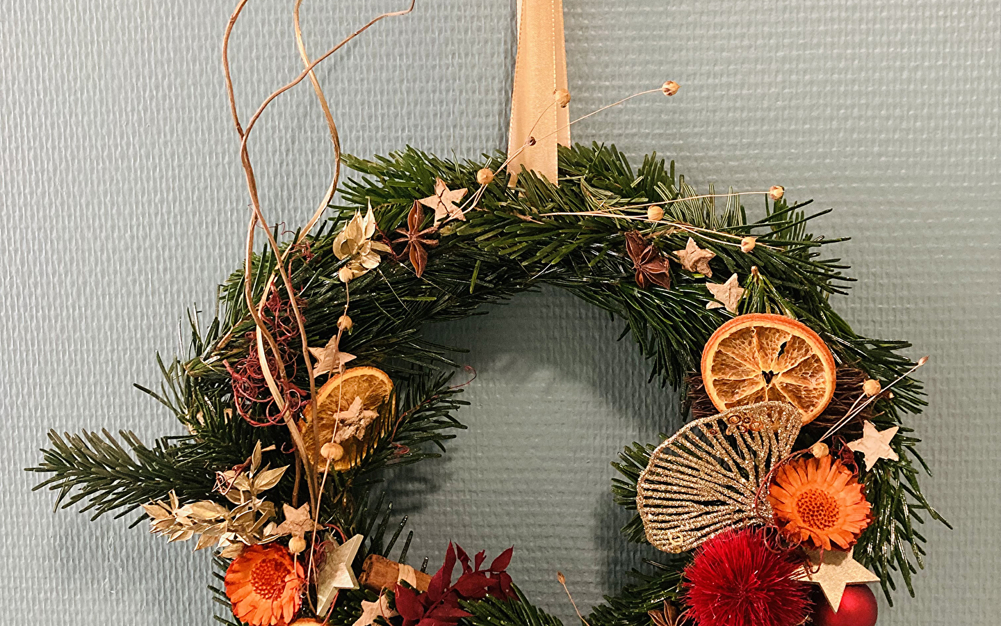 Atelier couronne de noël pour les enfants