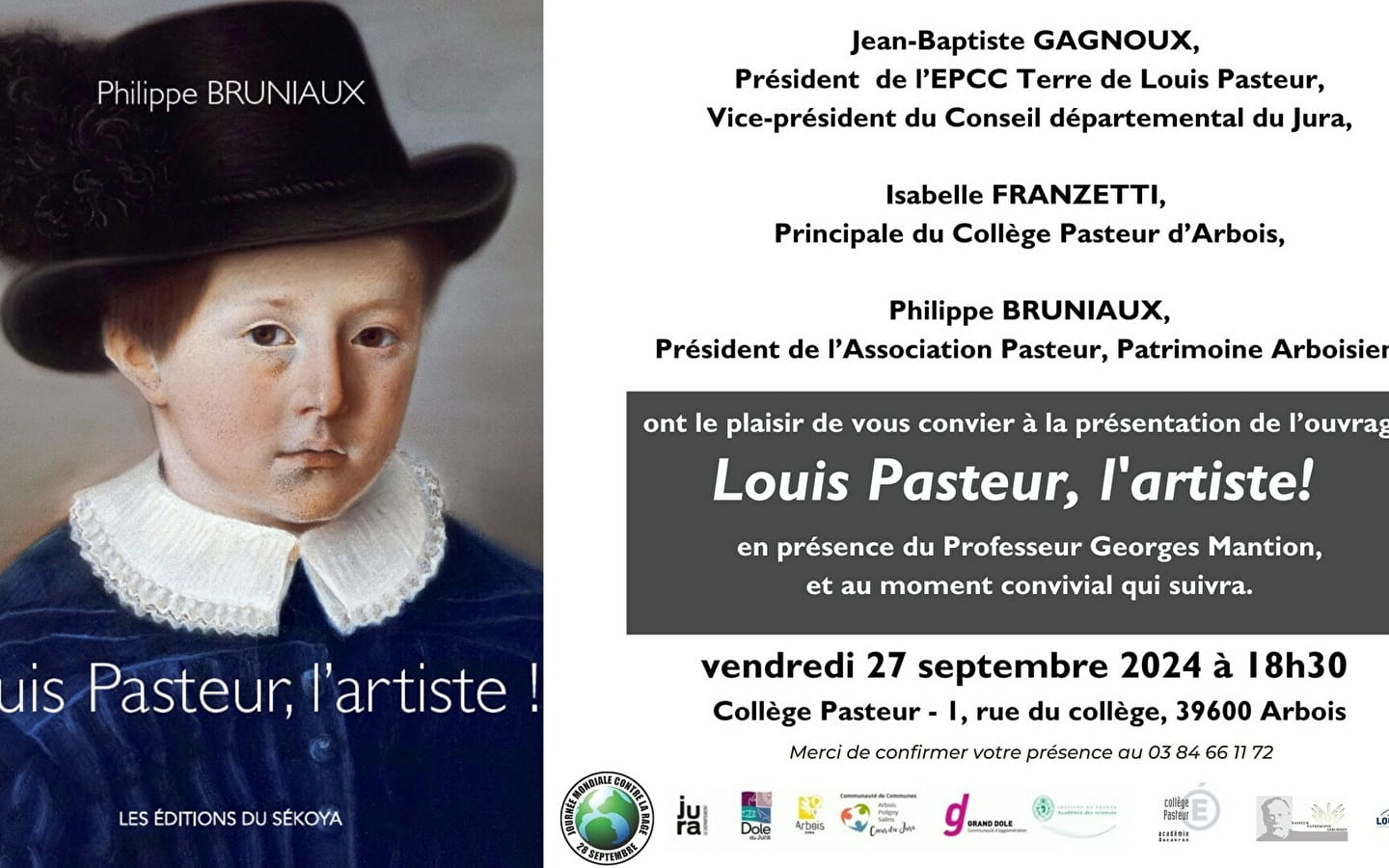 Presentation of the book Louis Pasteur, l'Artiste !