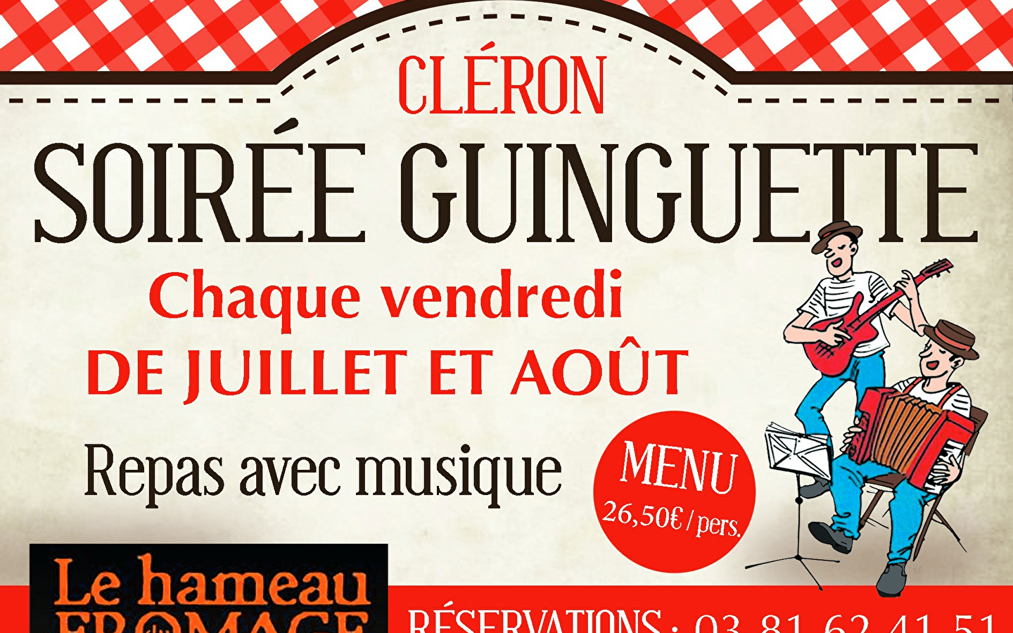 Guinguette evening at the Hameau du Fromage