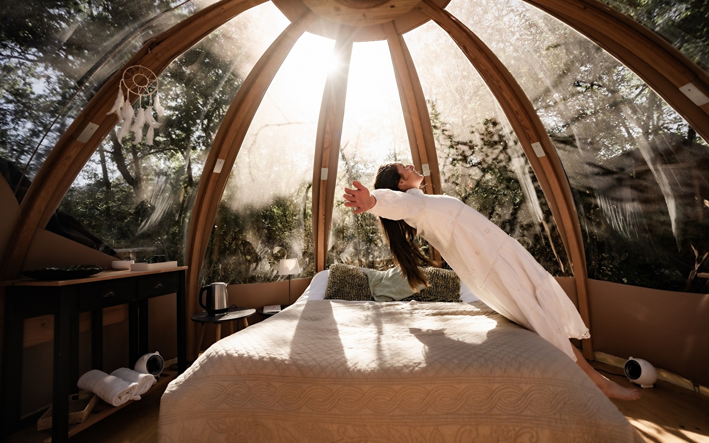 La bulle à ossature bois des Géorennes