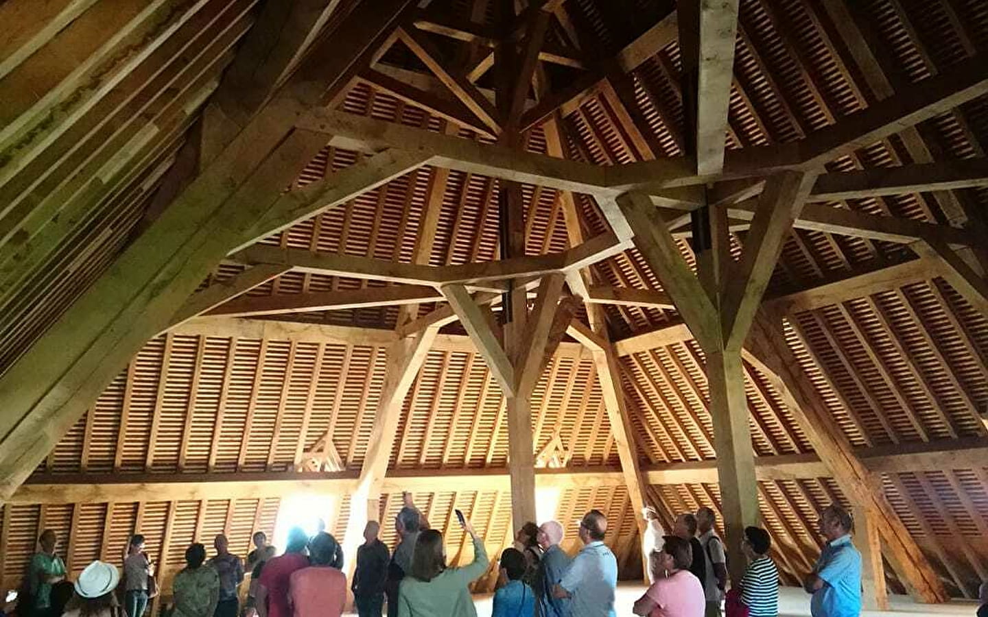 Visit to a 15th-century timber frame reconstruction site