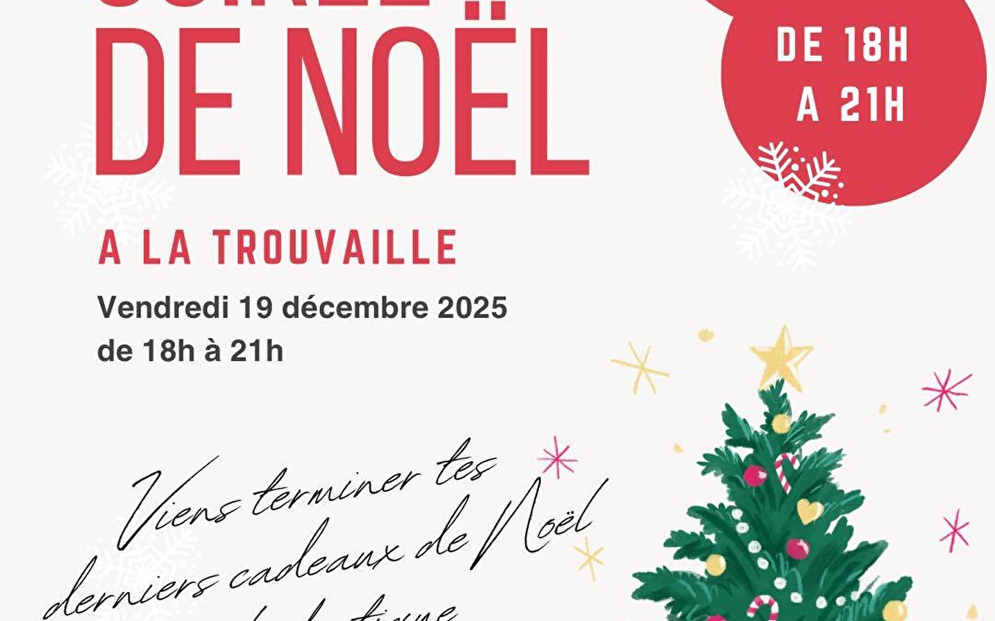 Christmas evening at La Trouvaille
