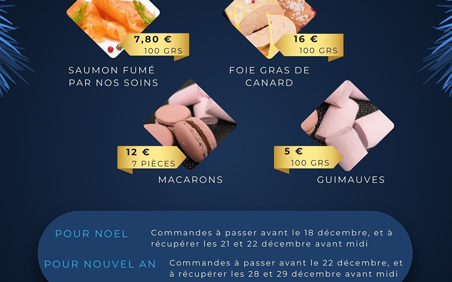 Mets et Vins : Menus de fêtes à emporter