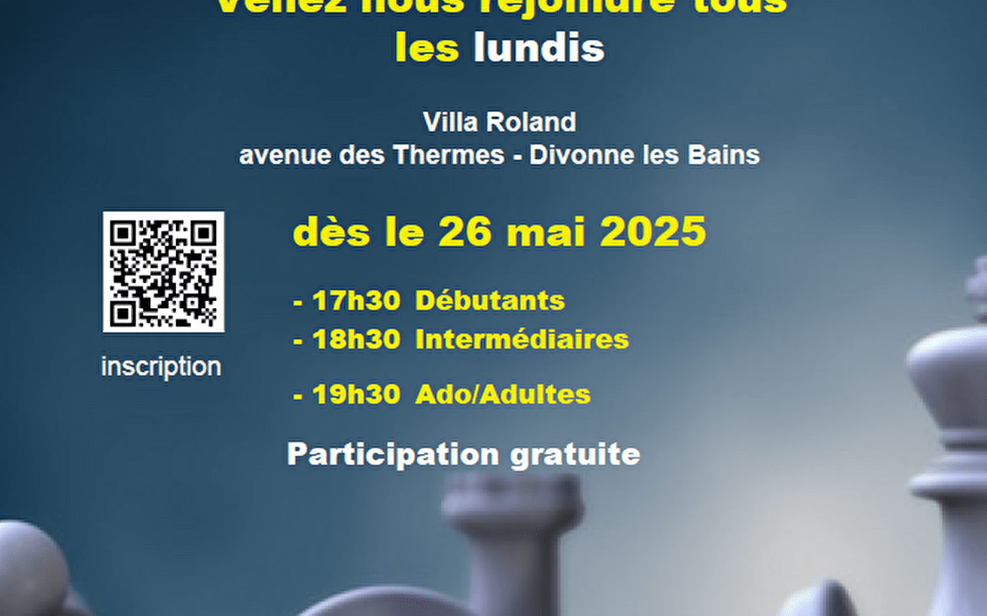 Cours d'échecs gratuits - Amicale Echecs Pays de Gex