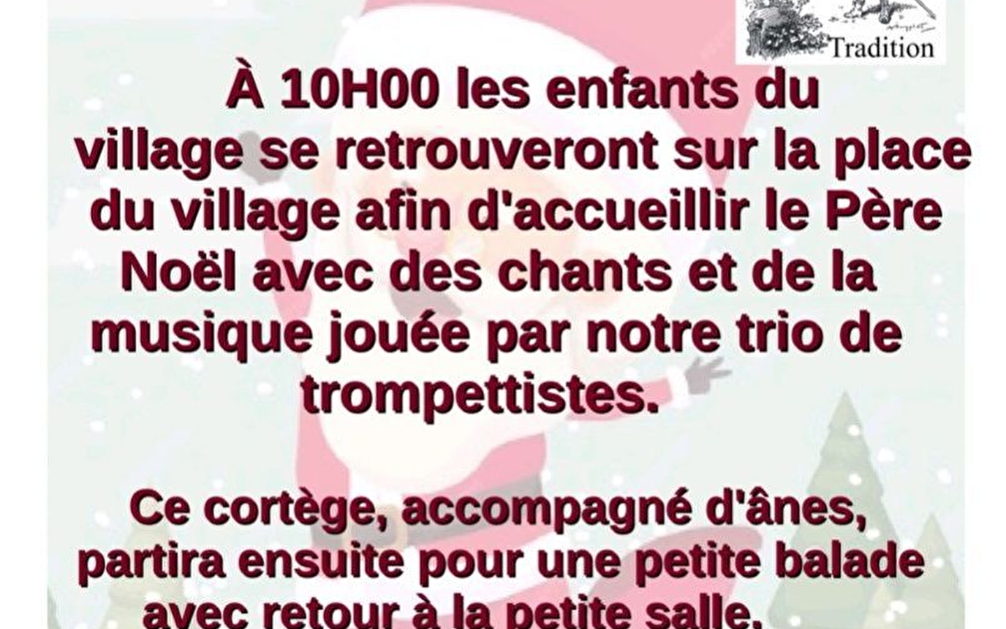 Father Christmas will be visiting