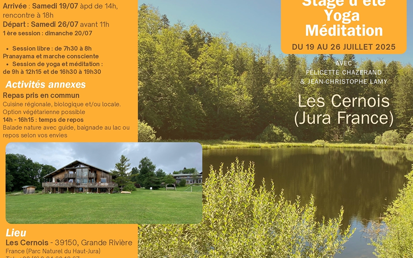 Summer Yoga - Meditation course at Les Cernois