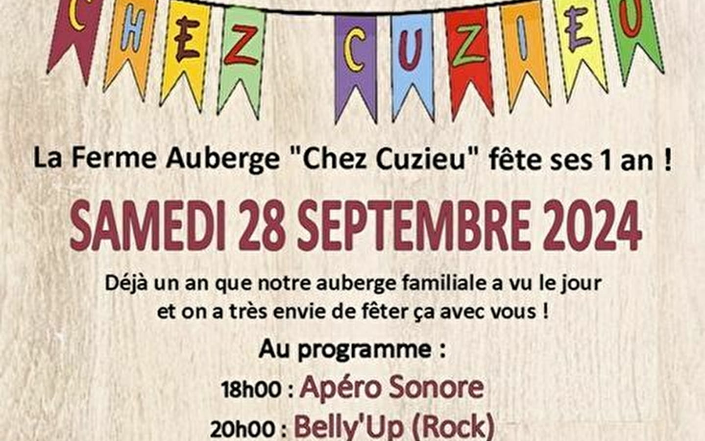 L'Auberge 'Chez Cuzieu' fête ses 1 an