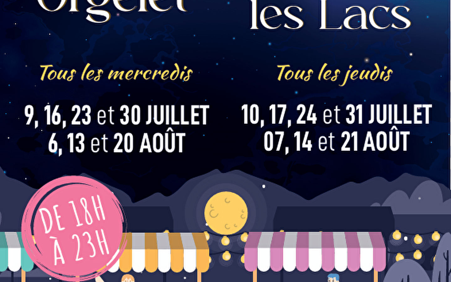 Night market Clairvaux les lacs