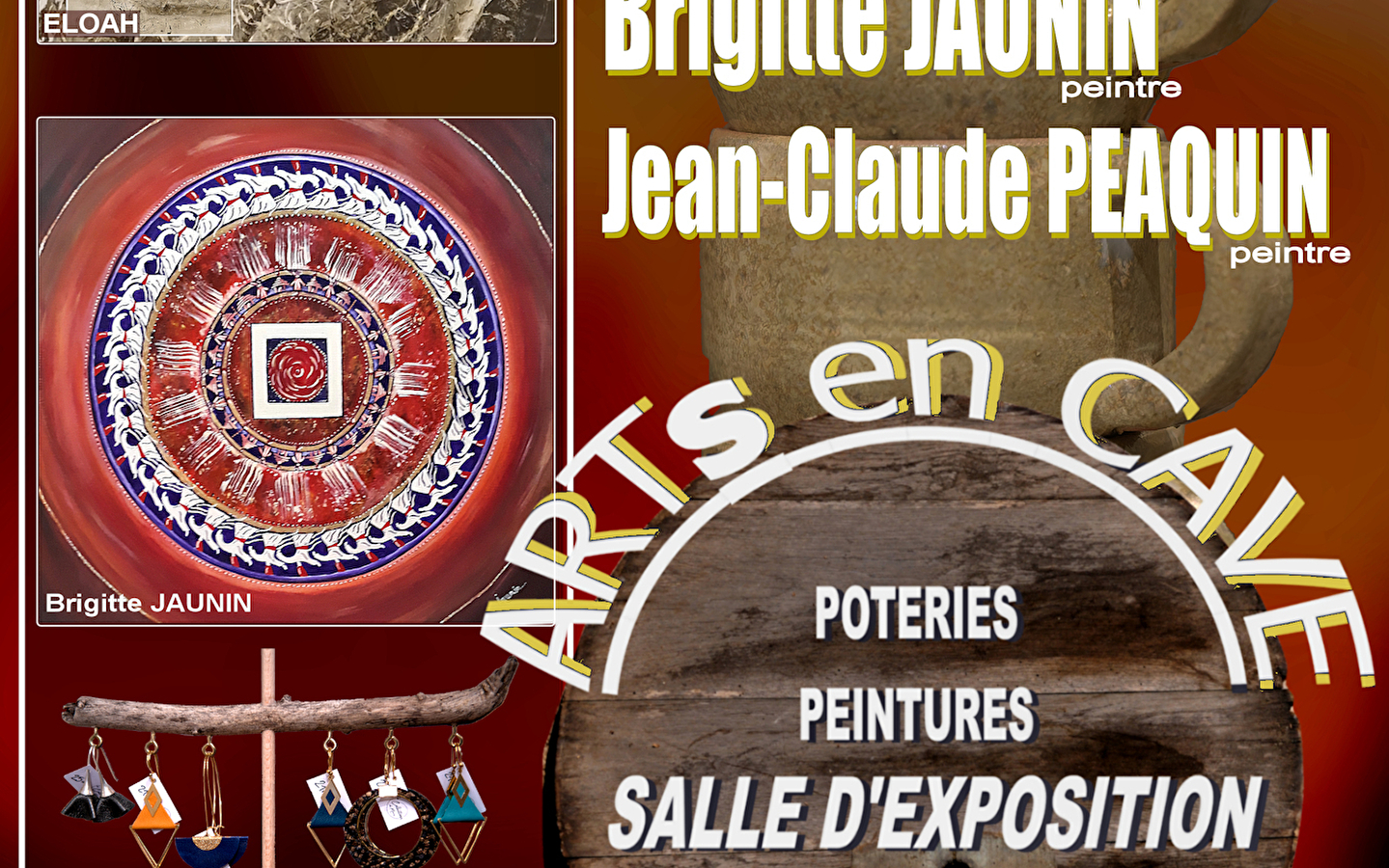 ARTS EN CAVE : Exposition de peinture, de poterie et d'artisanat