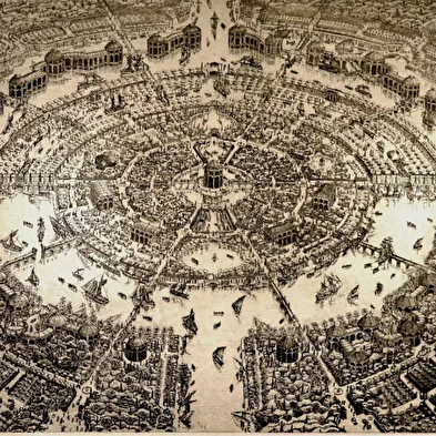 Exhibition of architectural engravings with alain combier