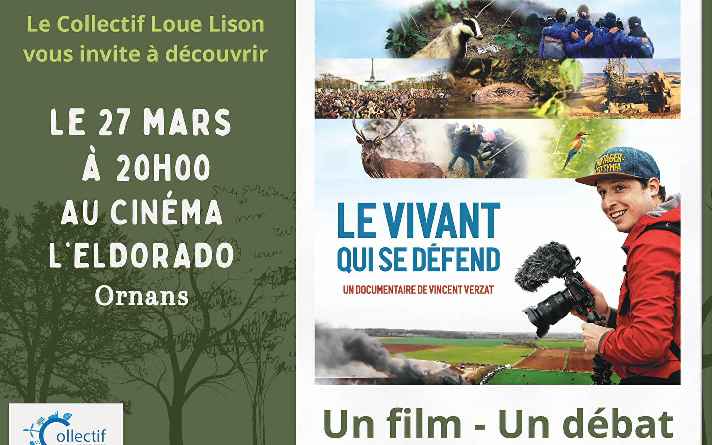 Screening of the documentary 'Le vivant qui se défend' (The living defending itself)