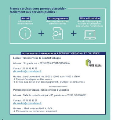 Permanences Espace France Services Cousance