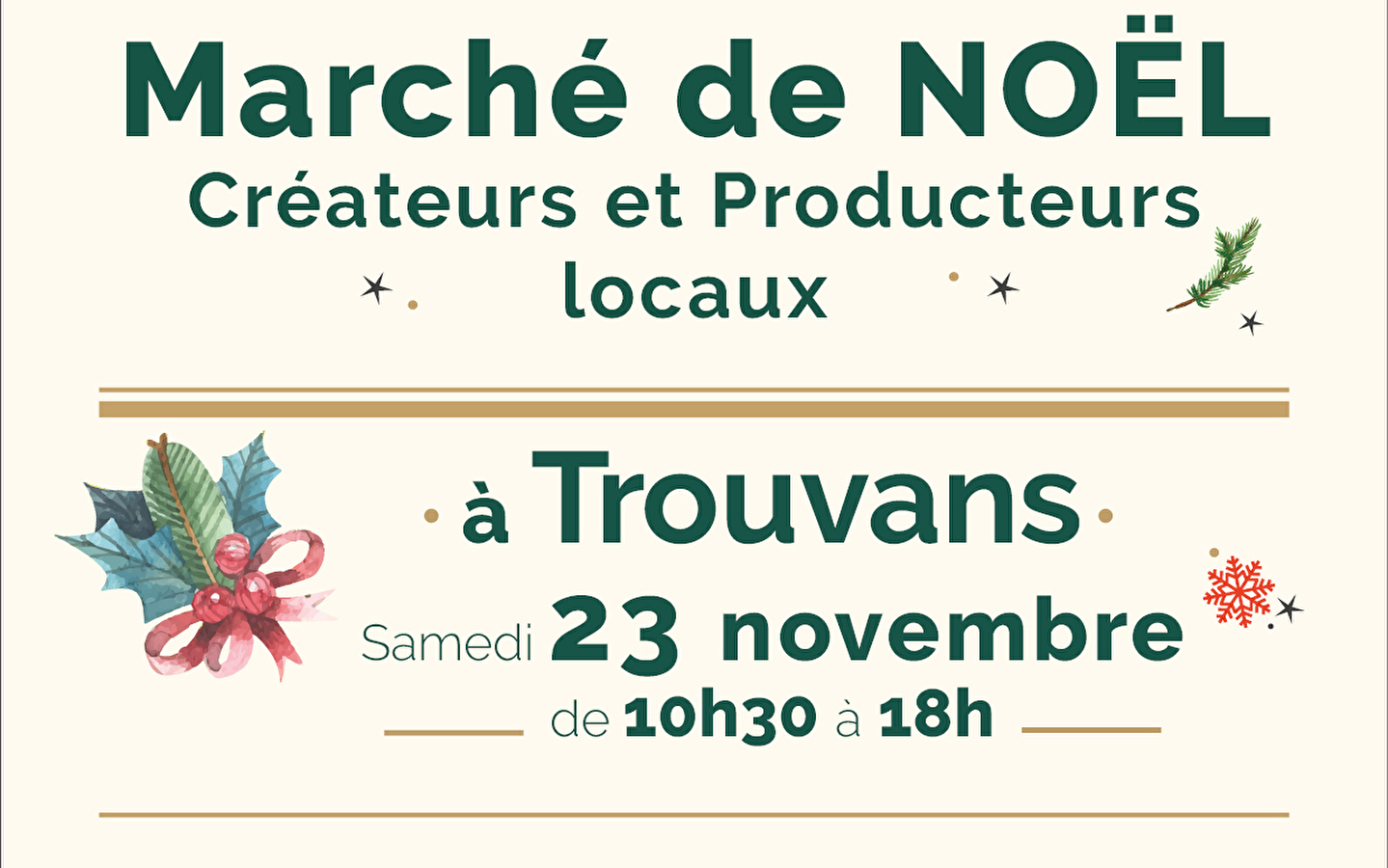 Christmas market of local producers and designers