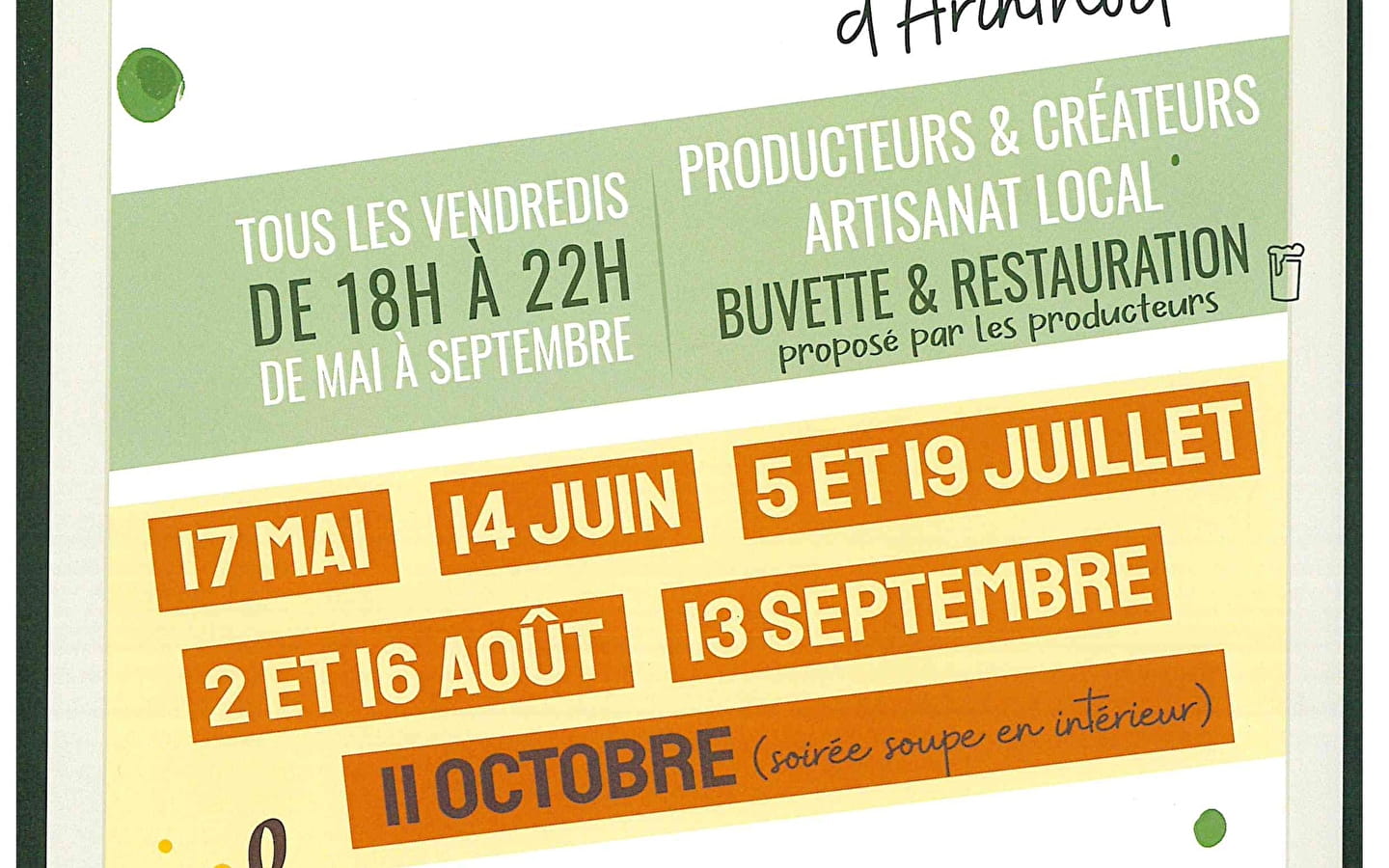 Les p'tits marchés: local producers and music