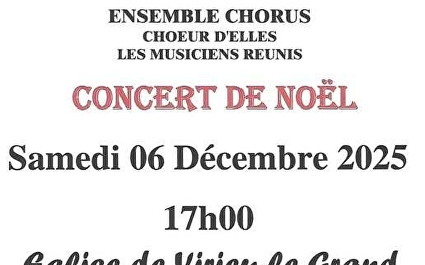 Concert de Noël de l'ensemble Chorus