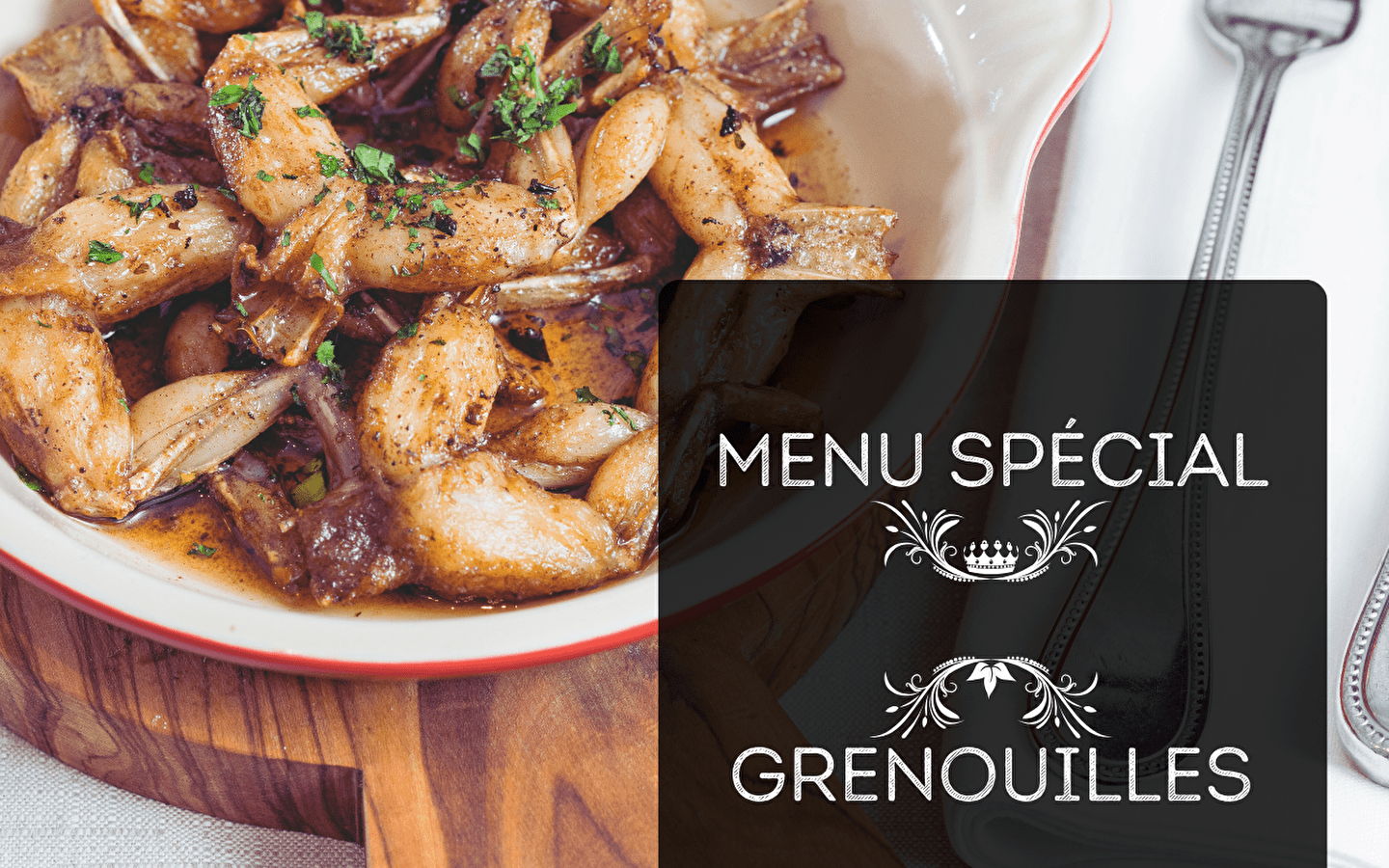 Frogs and Rocks Menu