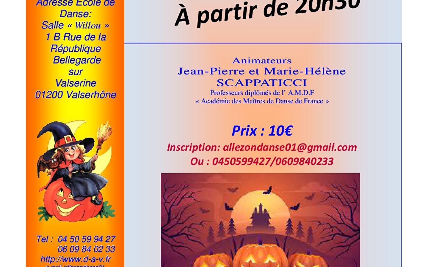 Soirée toutes danse Halloween