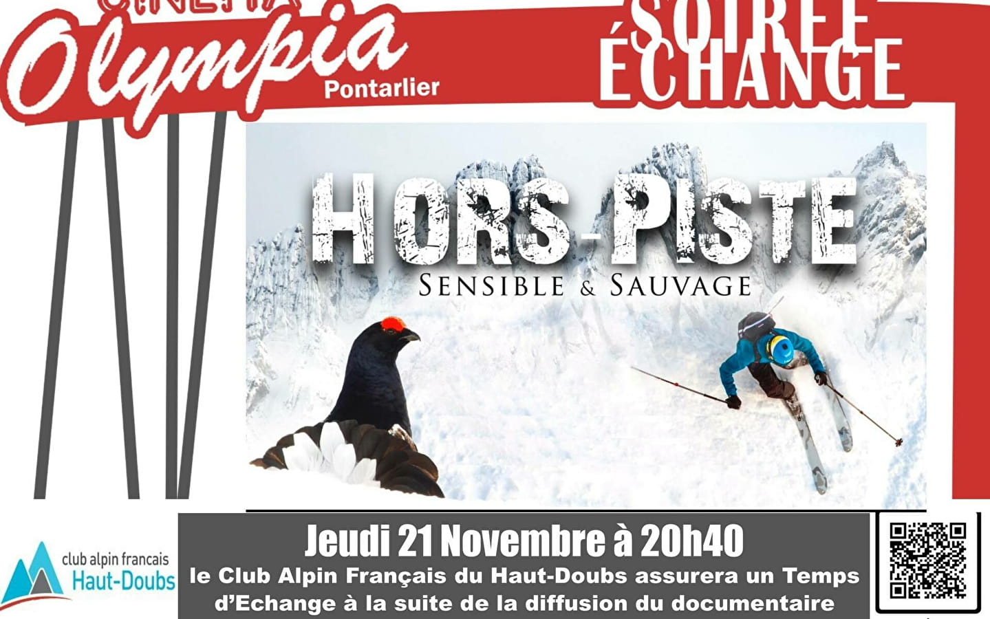 Screening and discussion - Off piste, sensitive and wild