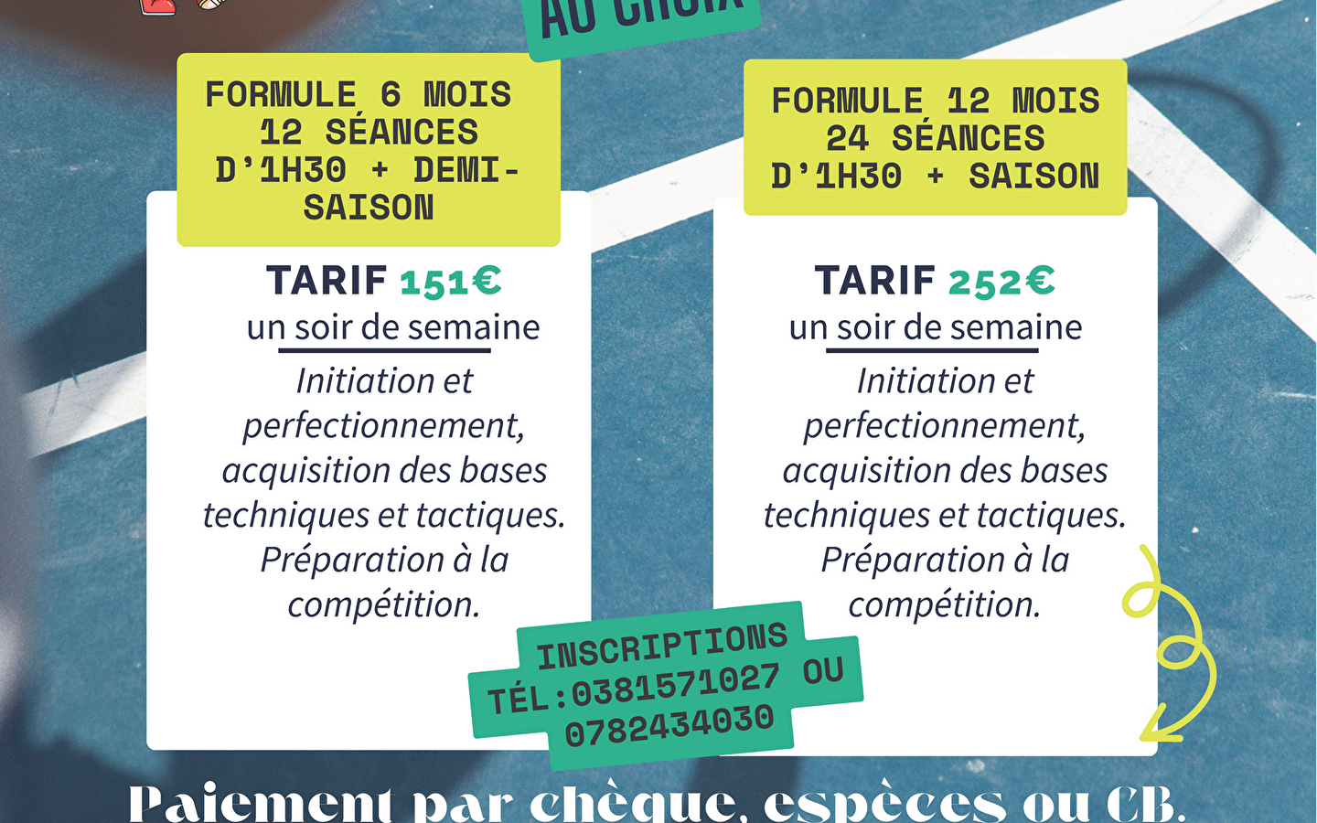 Classes resume - Tennis club de la vallée d'Ornans