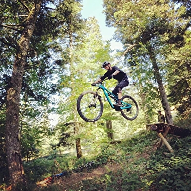 Piste VTT Descente rouge - Bugey Libre - Espace Ain Forestière