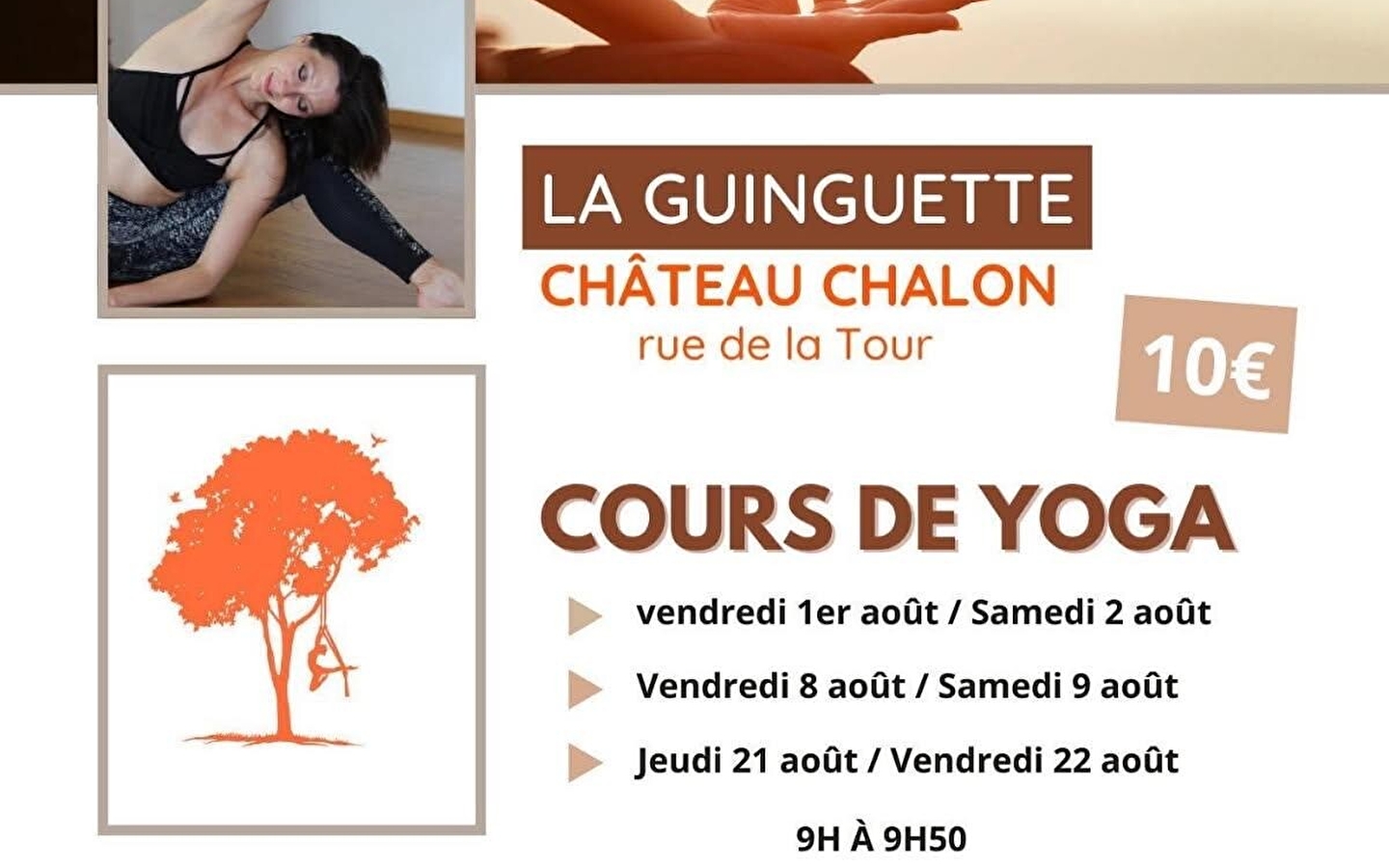 Yoga classes - Guinguette de Château-Chalon