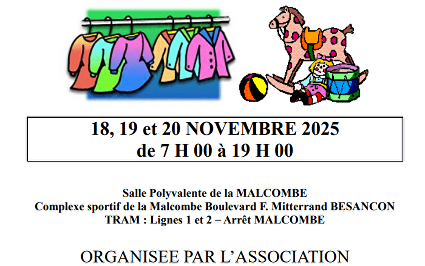 Sale in aid of the 'Au Bonheur des Enfants' charity