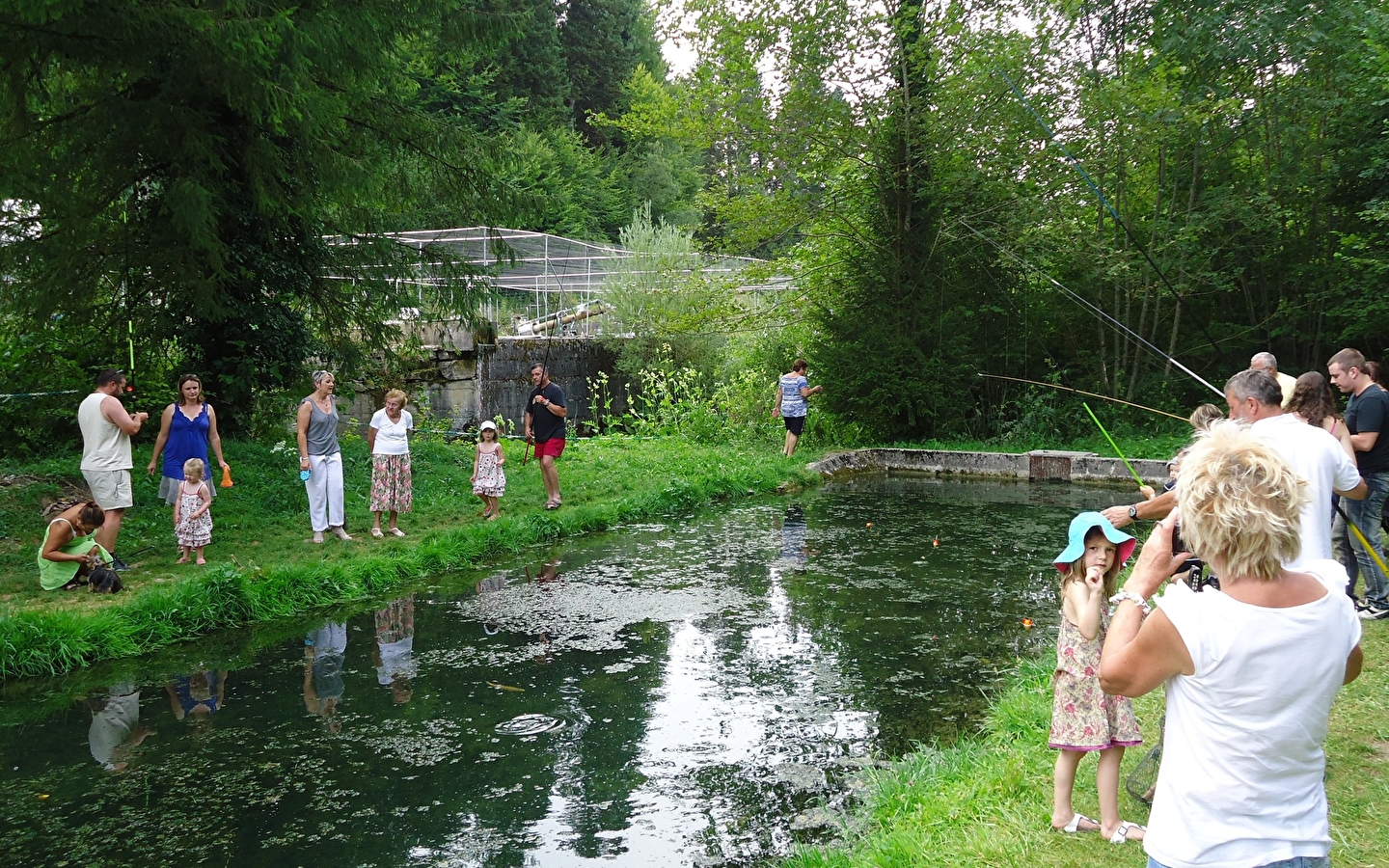 Family trout fishing