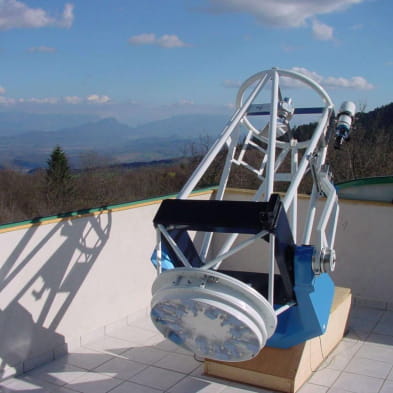 Séance au planétarium de l'Observatoire de la Lèbe