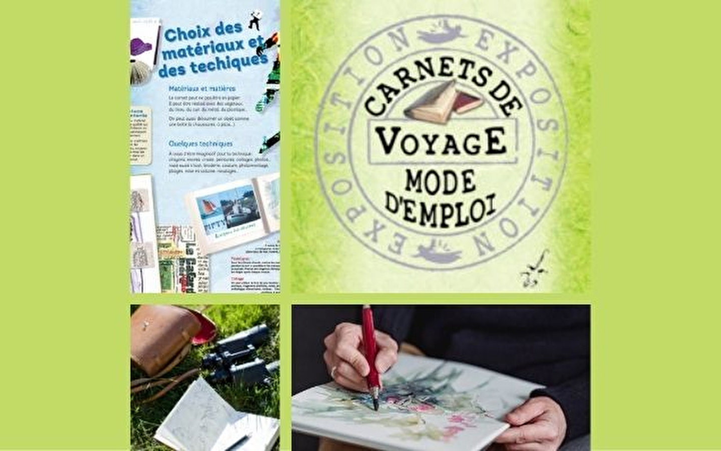 Carnet de voyage : mode d'emploi' exhibition