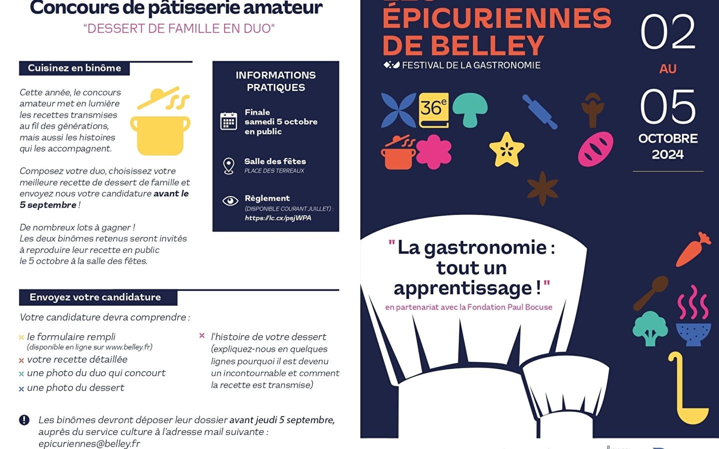 Les Epicuriennes de Belley - Festival de la gastronomie 'Concours de pâtisserie amateur '