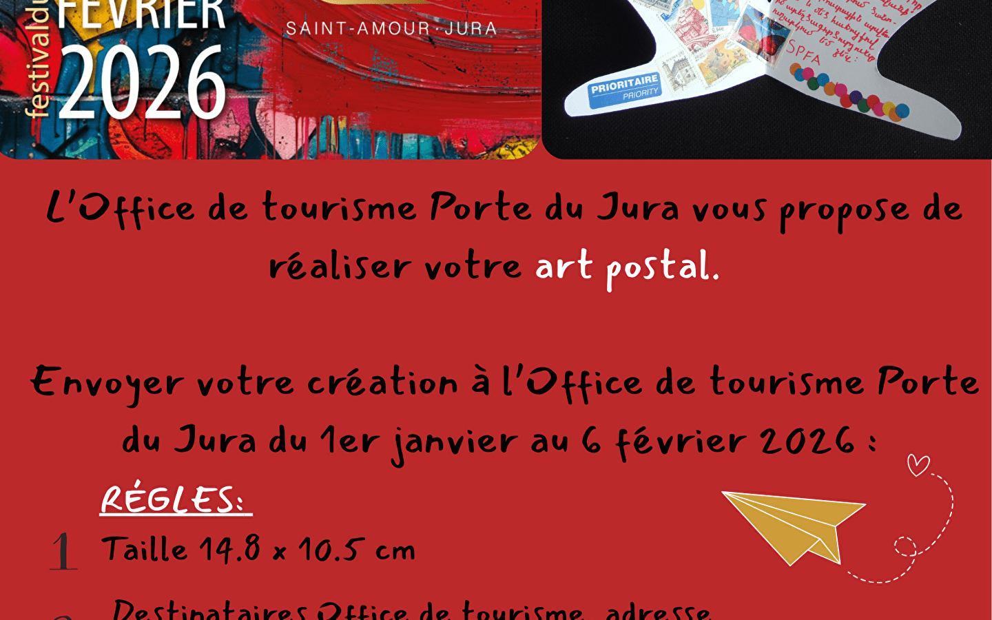 Postal art to echo the Love Film Festival 