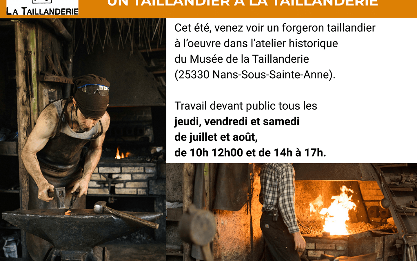 Demonstration by a blacksmith taillandier