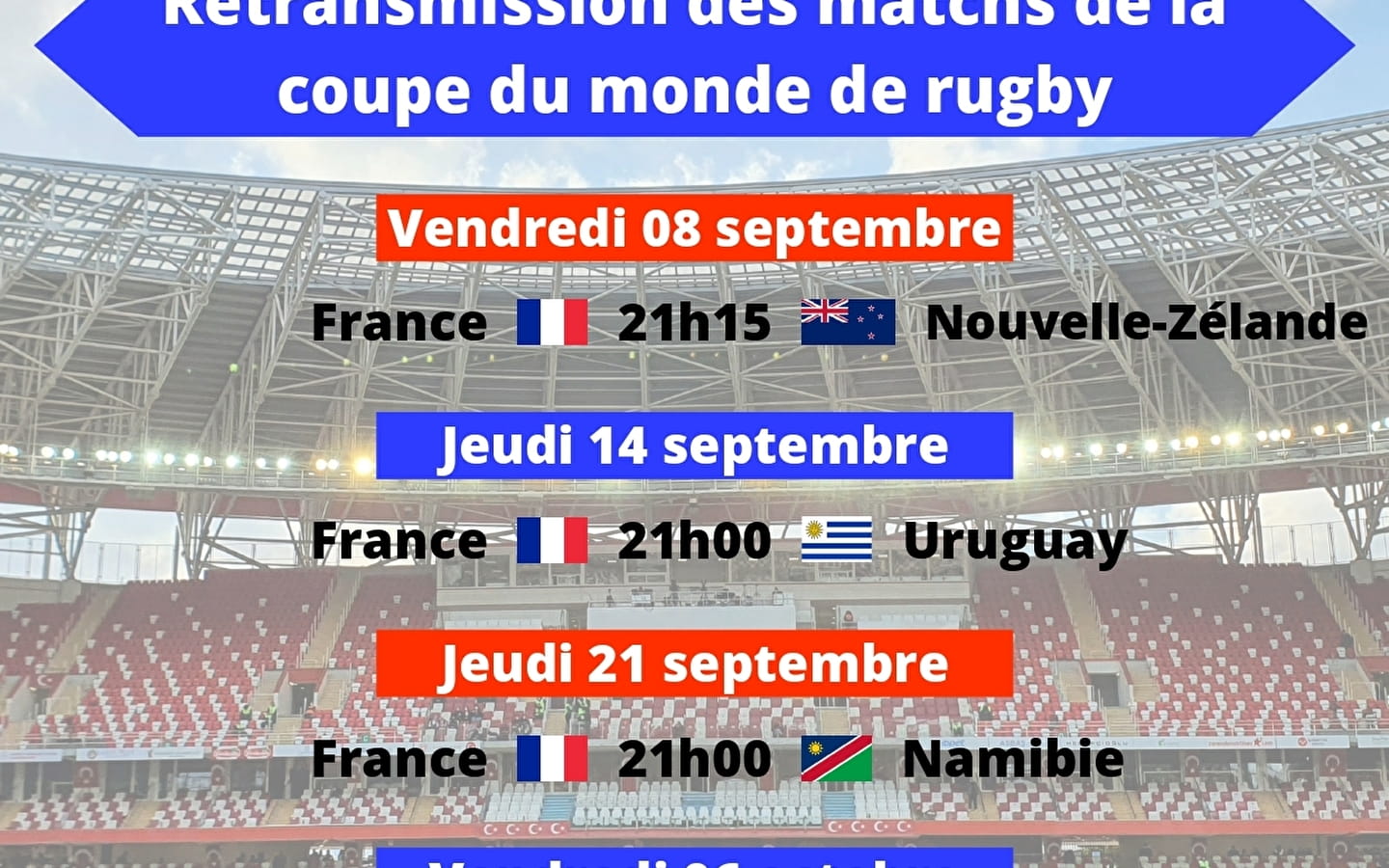 Broadcast of Rugby World Cup matches