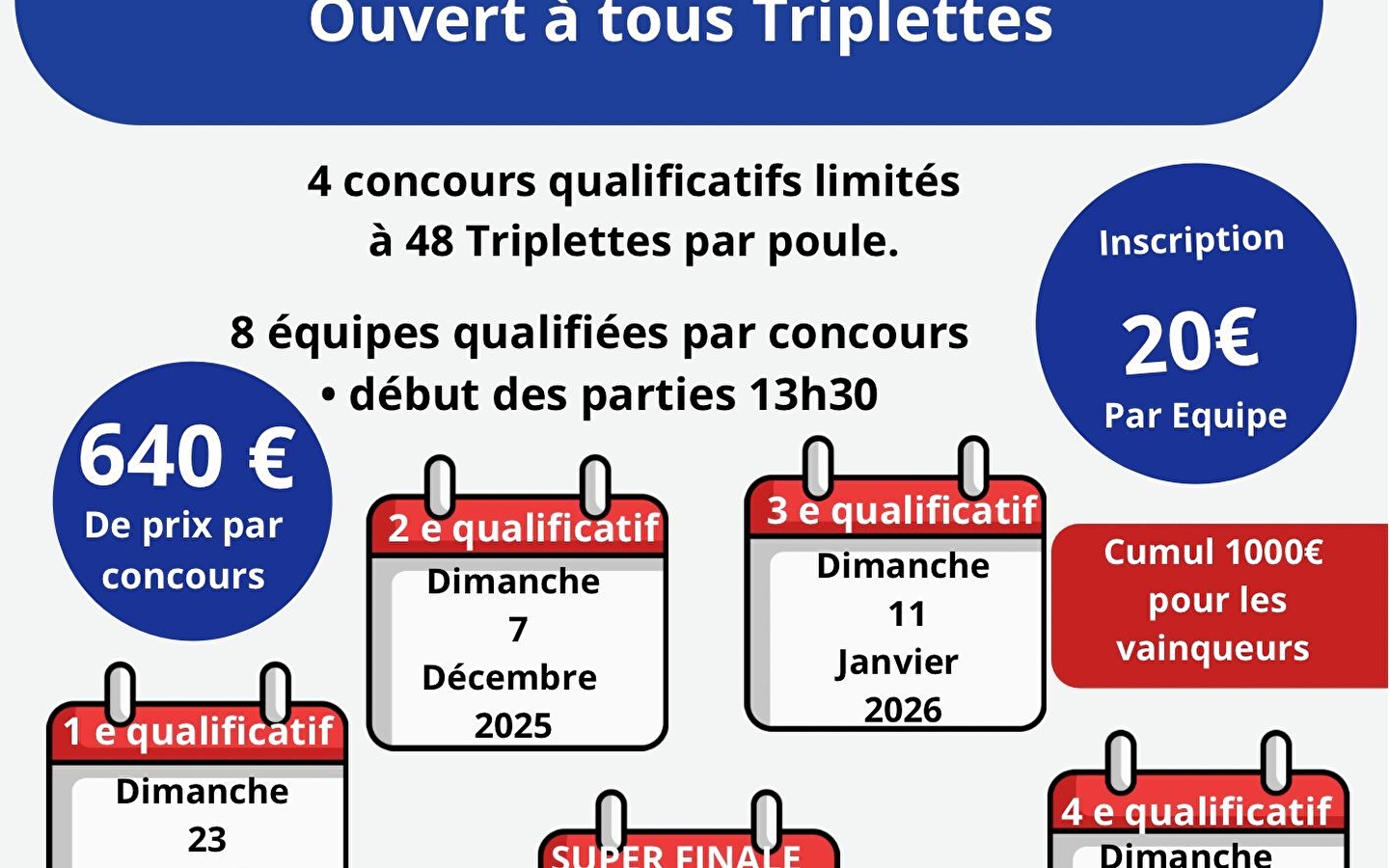 Concours de pétantque : criterium d'hiver