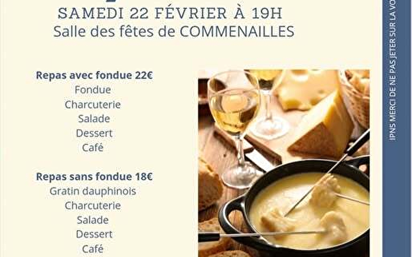 Savoyard fondue evening