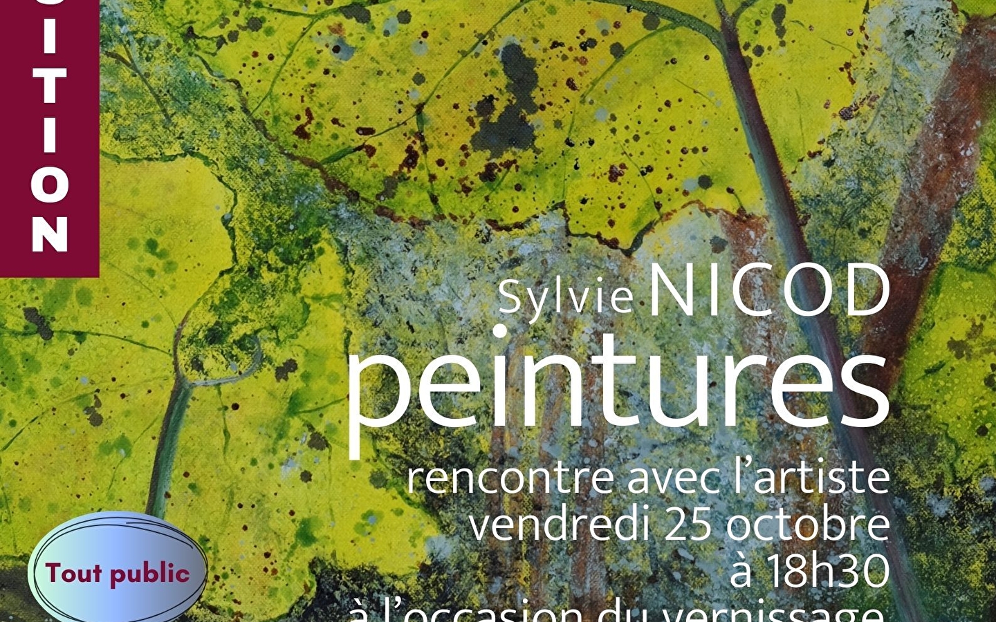 Painting exhibition by Sylvie Nicod and vernissage