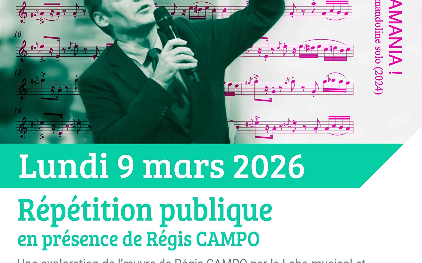 CANCELLED - Public rehearsal with Régis Campo