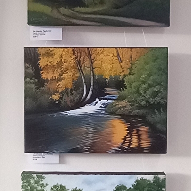 Exposition de peintures à la galerie de l'ancienne ferme à Fitignieu