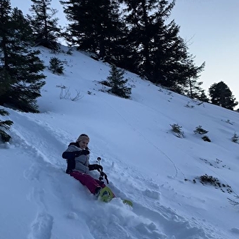 Randonnée et descente en luge à Menthières - CHEZERY-FORENS