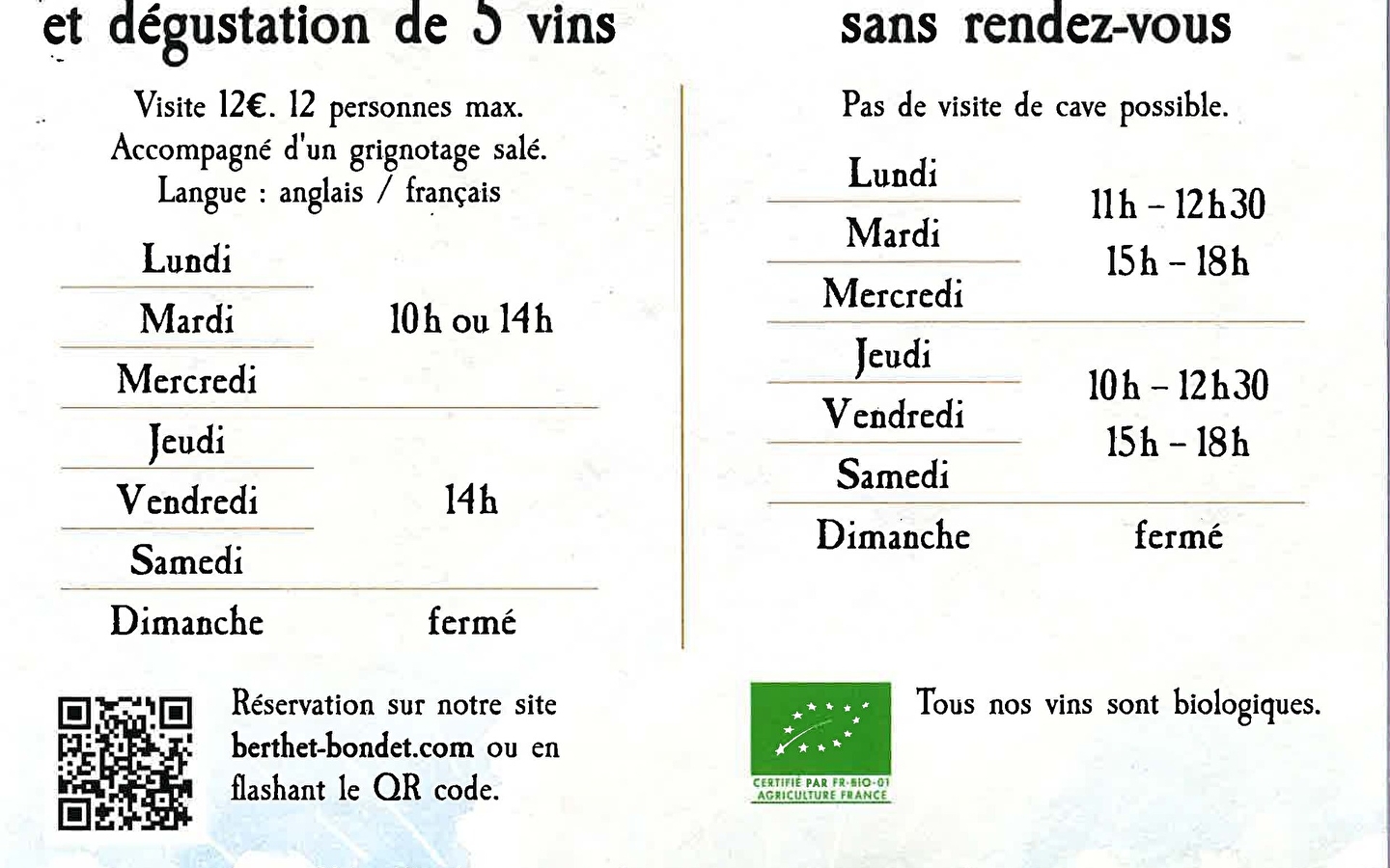 Domaine Berthet-Bondet : Cellar tour & tasting