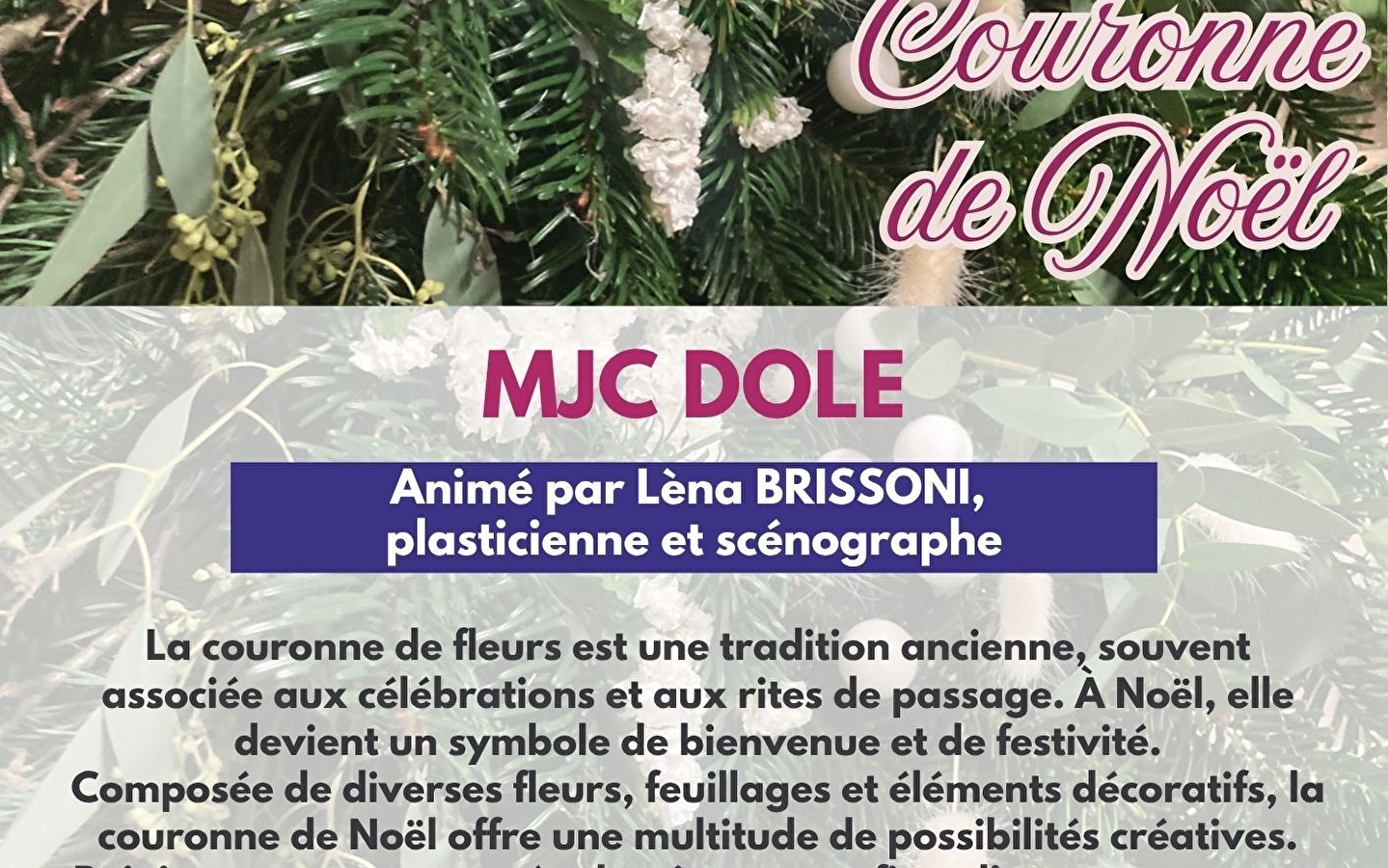 CHRISTMAS WREATH WORKSHOP