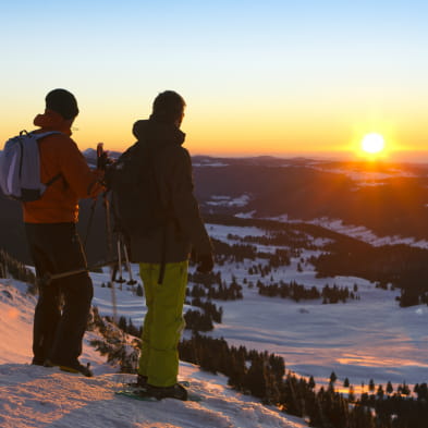 Snowshoeing break in Les Rousses