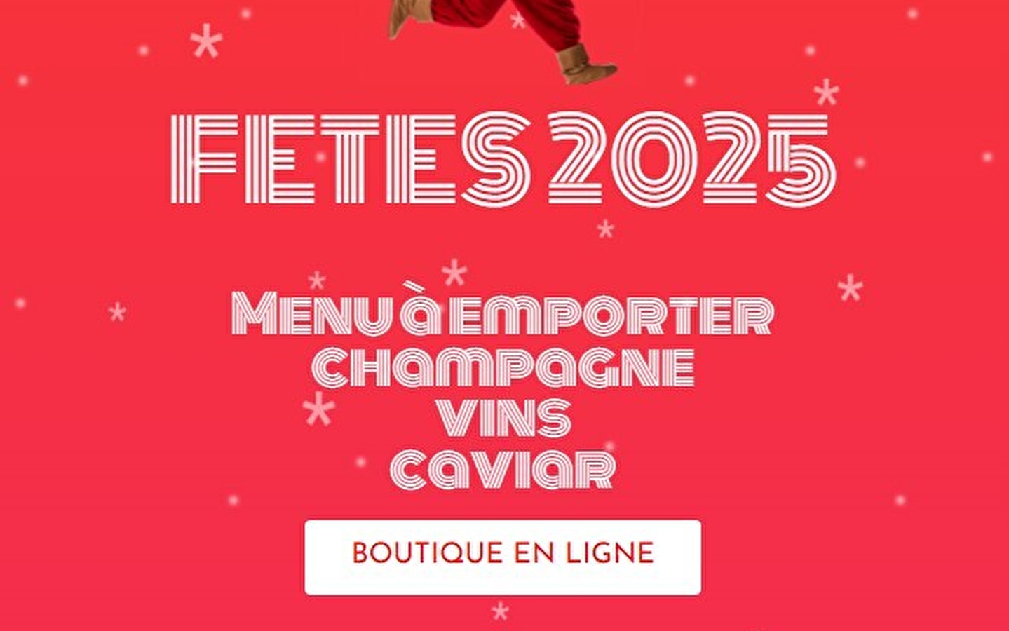 Menu de Noël à emporter