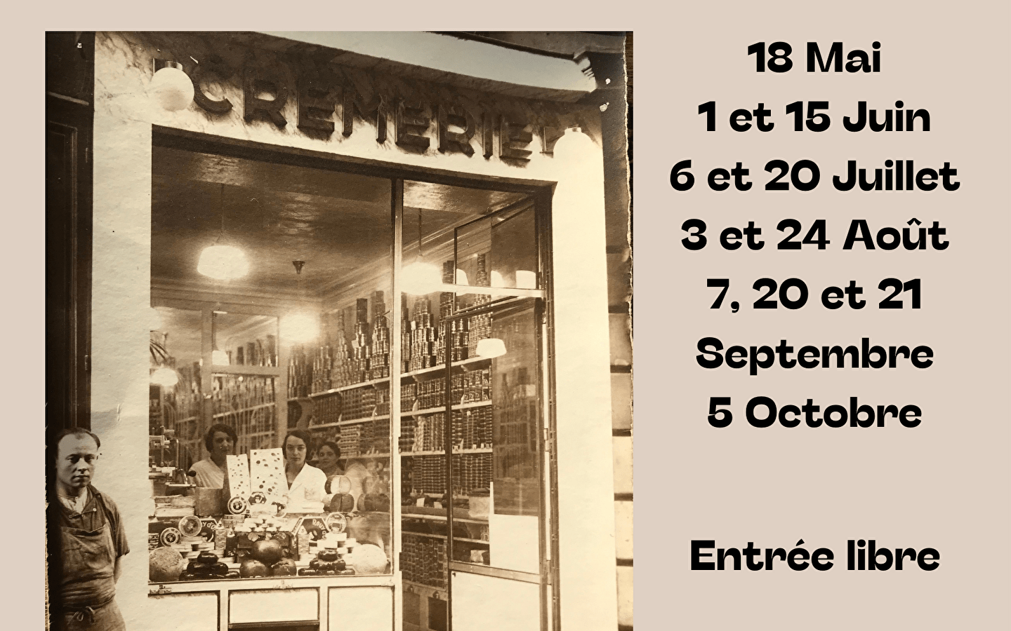 Exposition sur les commerces et les boutiques d'autrefois