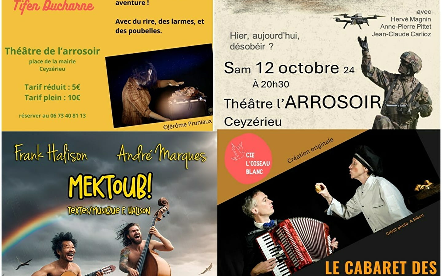 Comédie satirique 'Le cabaret des croissants'