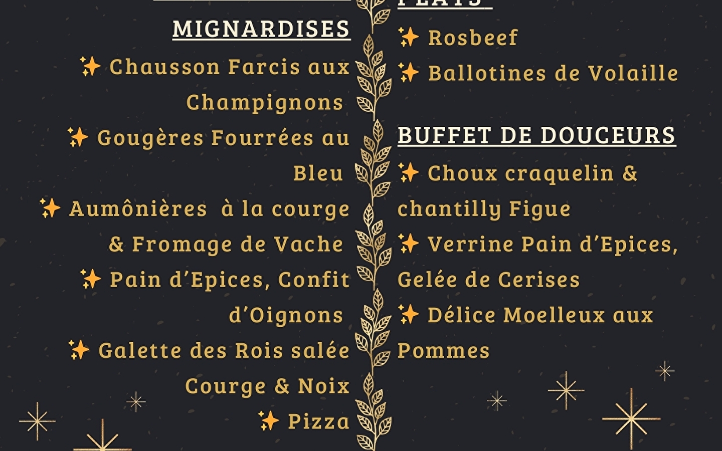 Repas du réveillon - La Ferme Auberge 'Chez Cuzieu'