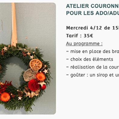 Atelier couronne de Noël pour les enfants