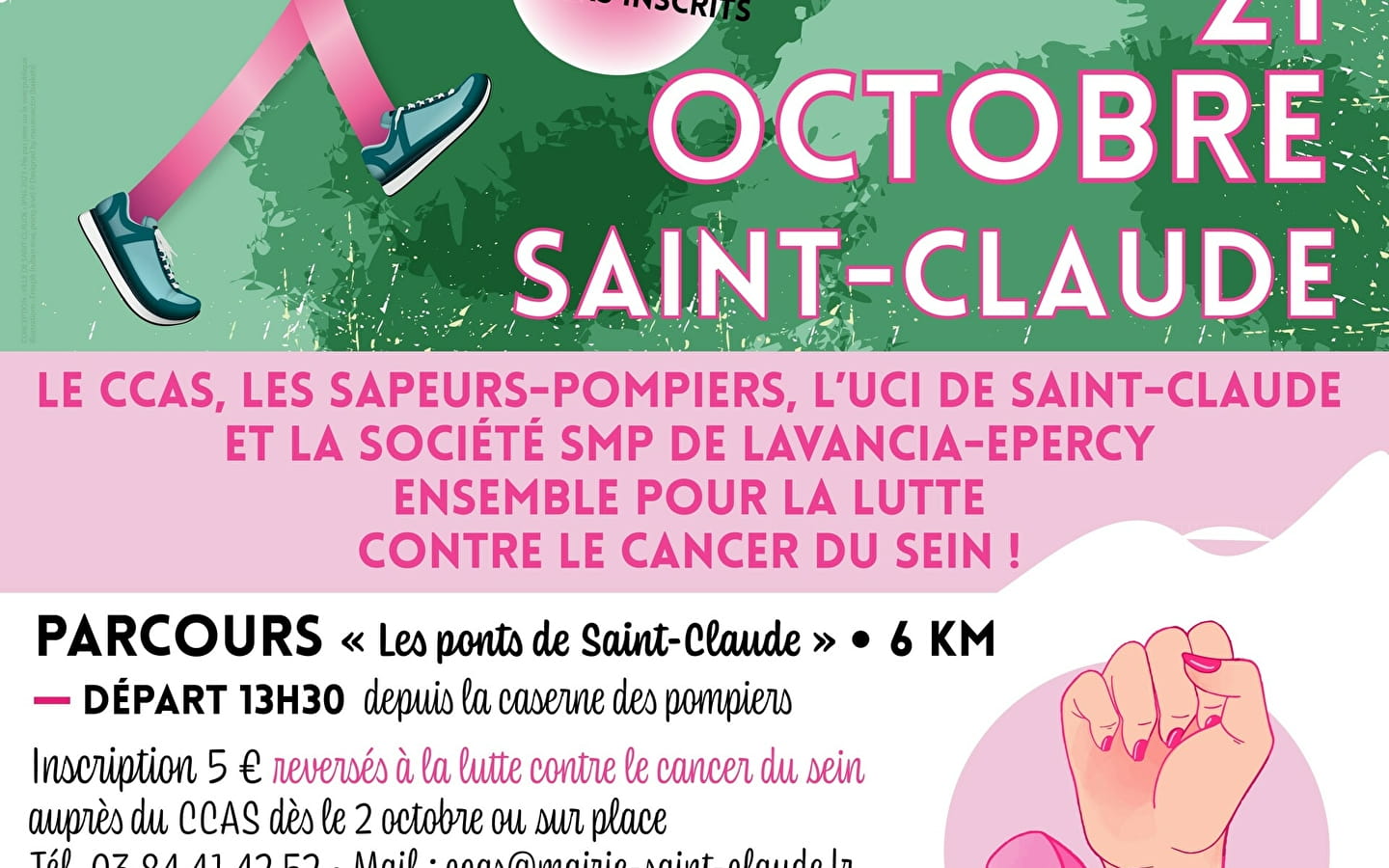 Ville de Saint-Claude - Pink Walk as part of the Pink October campaign